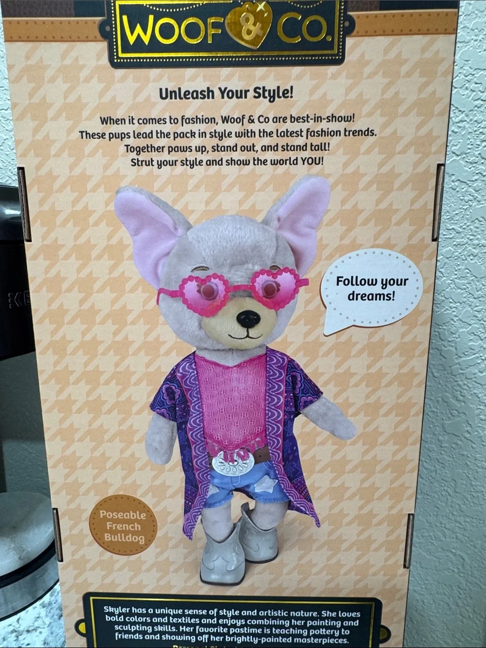 Skyler Plush Doll in Pink and Purple